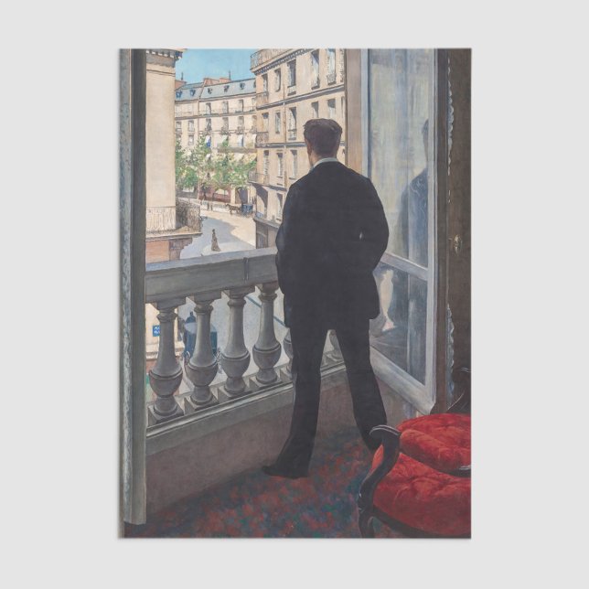 Papel De Seda Gustave Caillebotte - Homem na Janela (Criador carregado)