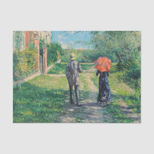 Papel De Seda Gustave Caillebotte - O Caminho Subindo (Frente )
