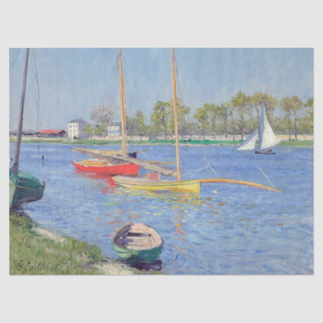 Papel De Seda Gustave Caillebotte - O Sena em Argenteuil (Frente )
