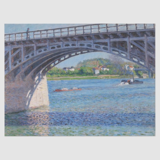 Papel De Seda Gustave Caillebotte - Ponte em Argenteuil & Seine (Frente )