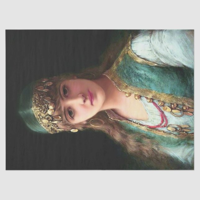 Papel De Seda Gypsy woman victorian elegant boho bellydancer (Frente )