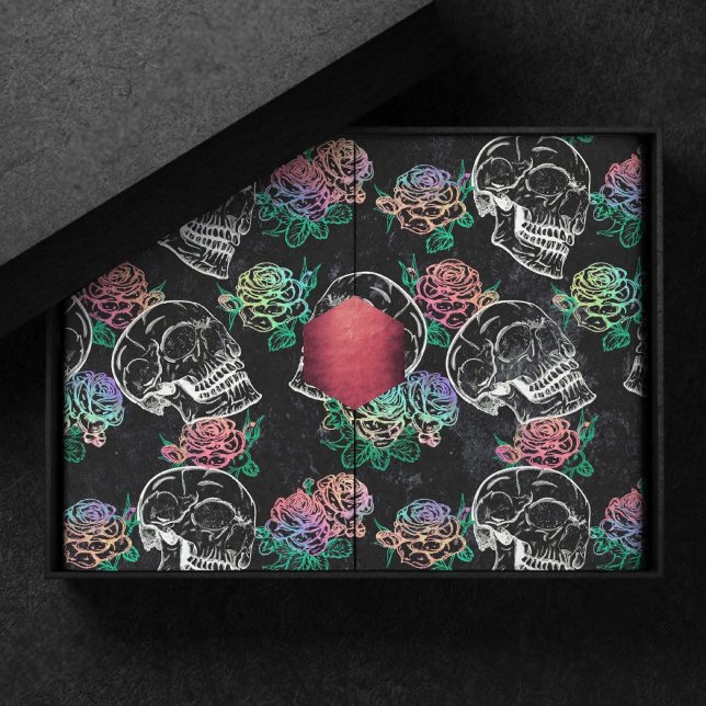 Papel De Seda Habilidades e Rosas de Ombre | Gótica Glam Pastel  (Criador carregado)