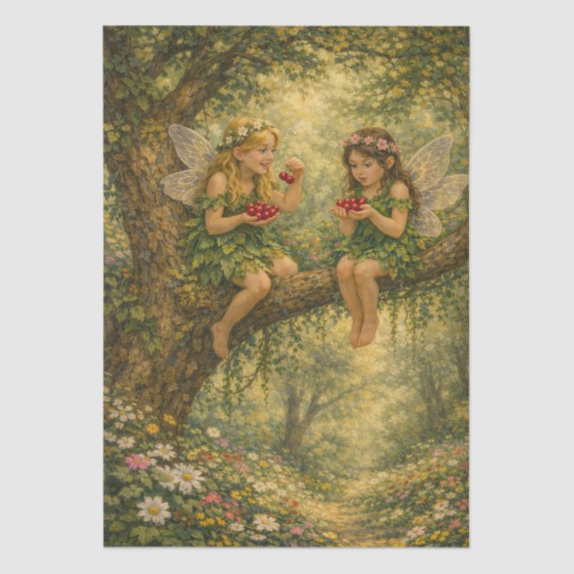 Papel de seda Hadas para decopauge, regalos (Frente )