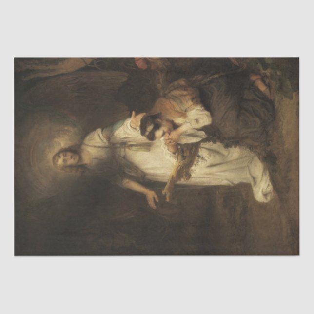 Papel De Seda Hagar e o Anjo (por Carel Fabritius) (Frente )