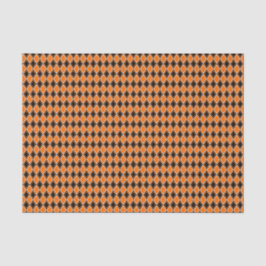 Papel De Seda Halloween Argyle - Ouros Pretos e Laranja