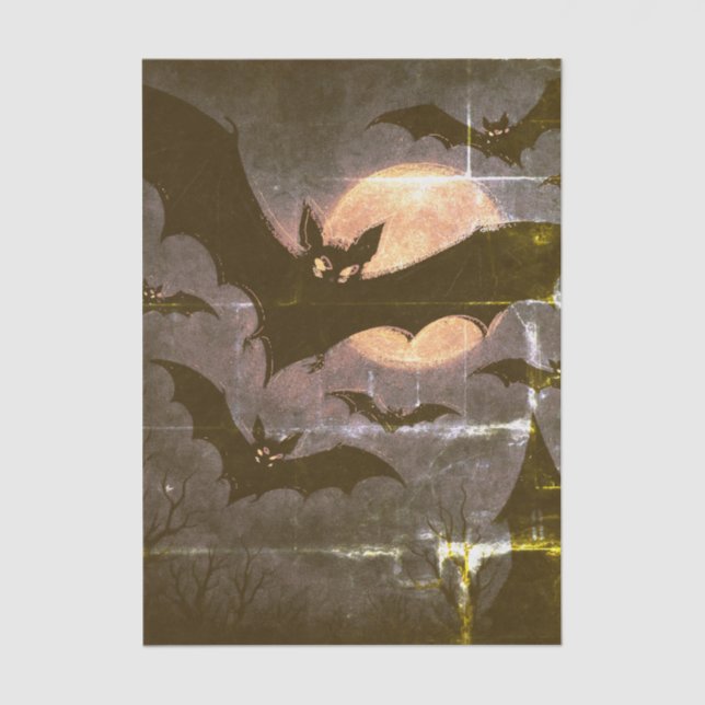 Papel De Seda Halloween Bat Moon (Frente )