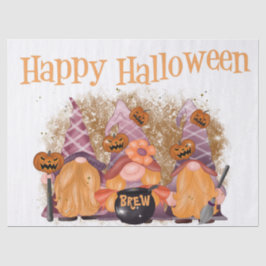 Papel De Seda Halloween Brew Watercolor Gnomos
