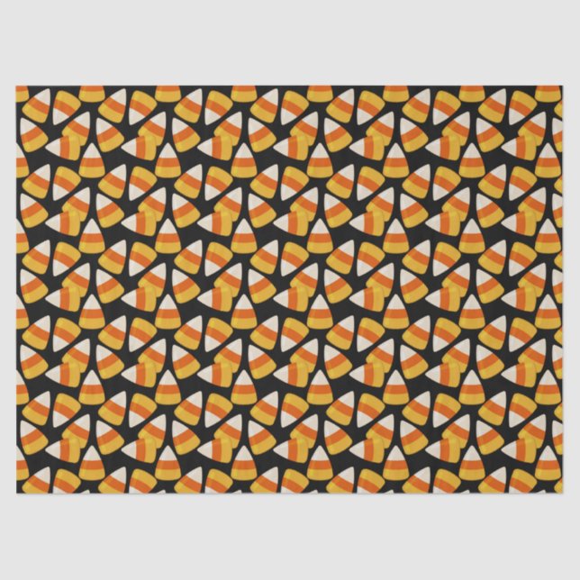 Papel De Seda Halloween Candy Corn Black (Frente )