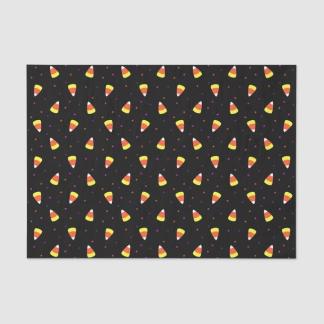 Papel De Seda Halloween Candy Corn Pattern (Frente )