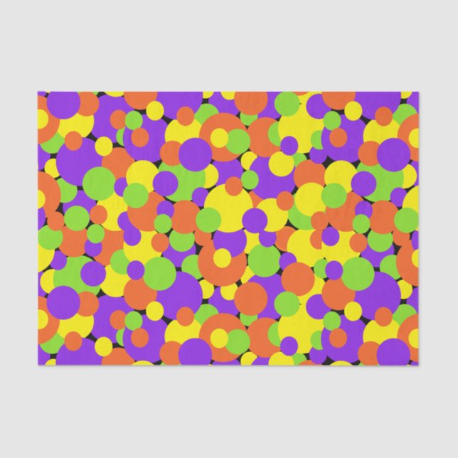 Papel De Seda Halloween Colors | Círculos | (Frente )