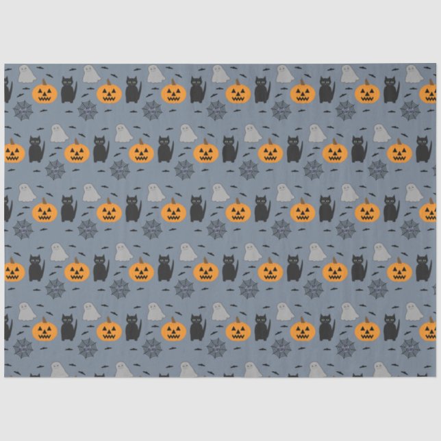 Papel De Seda Halloween divertido e Rico (Frente )