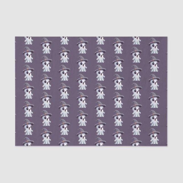 Papel De Seda Halloween: Geist mit Hut -  (Frente )