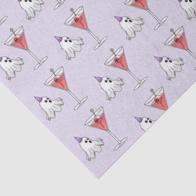 Papel De Seda Halloween Ghost & Creepy Cocktail (Detalhes)