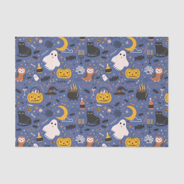 Papel De Seda Halloween Ghosts (Frente )
