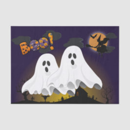 Papel De Seda Halloween Ghosts Spooky Graveyard Decoupage Artesa