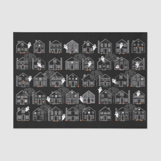 Papel De Seda Halloween Haunted House (Frente )