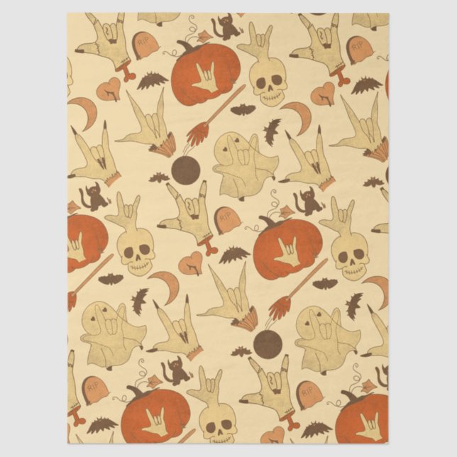 Papel De Seda Halloween ILY - ASL Design (Frente )