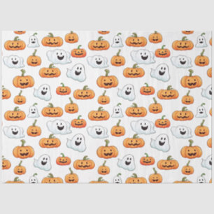 Papel De Seda Halloween Jack O Lanterna com Boo Padrão