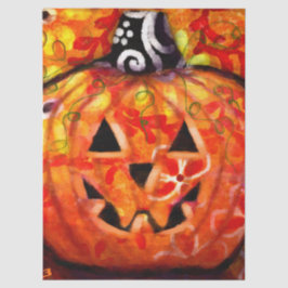 Papel De Seda Halloween Jack O Lanterna Pumpkin - Dissociação Fl