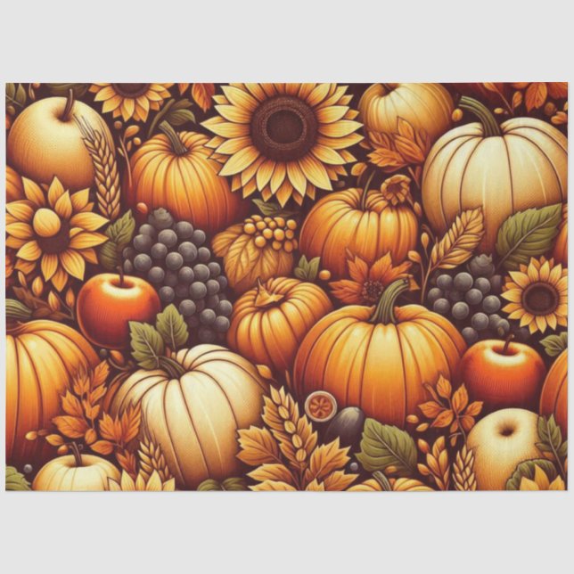 Papel De Seda Halloween/outono/Outono/Abóbora (Frente )