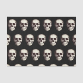 Papel De Seda Halloween, Padrão de Caveira Negra