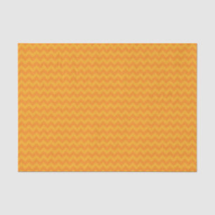 Papel De Seda Halloween Retro Bright Orange Chevron