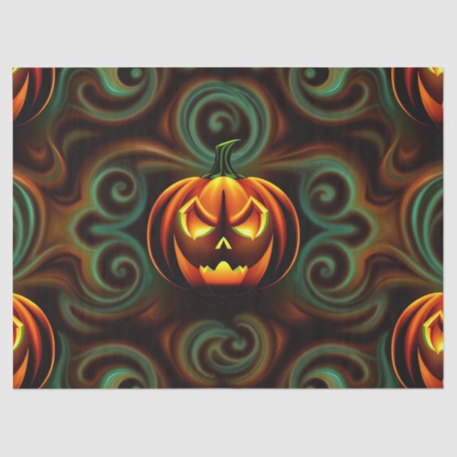 Papel De Seda "Halloween Spooky Scene Fantasy" (Frente )