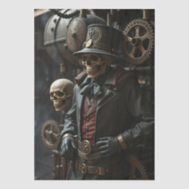 Papel De Seda Halloween Steampunk Skeleton