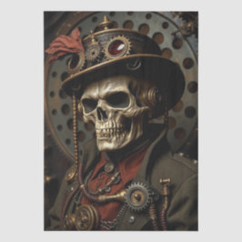 Papel De Seda Halloween Steampunk Skeleton