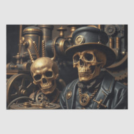 Papel De Seda Halloween Steampunk Skeleton