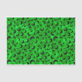 PAPEL DE SEDA HALLOWEEN VERDE COM METADE PRETA