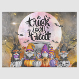 Papel De Seda Halloween Watercolor Gnomos