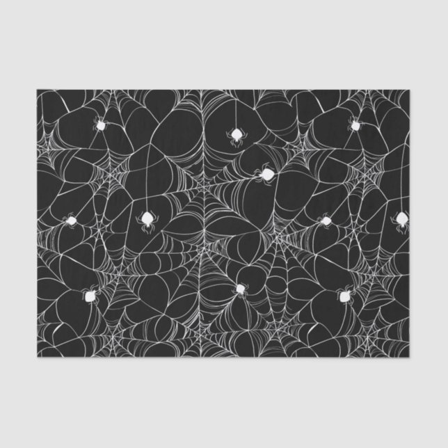 Papel De Seda Halloween White Spider Web (Frente )