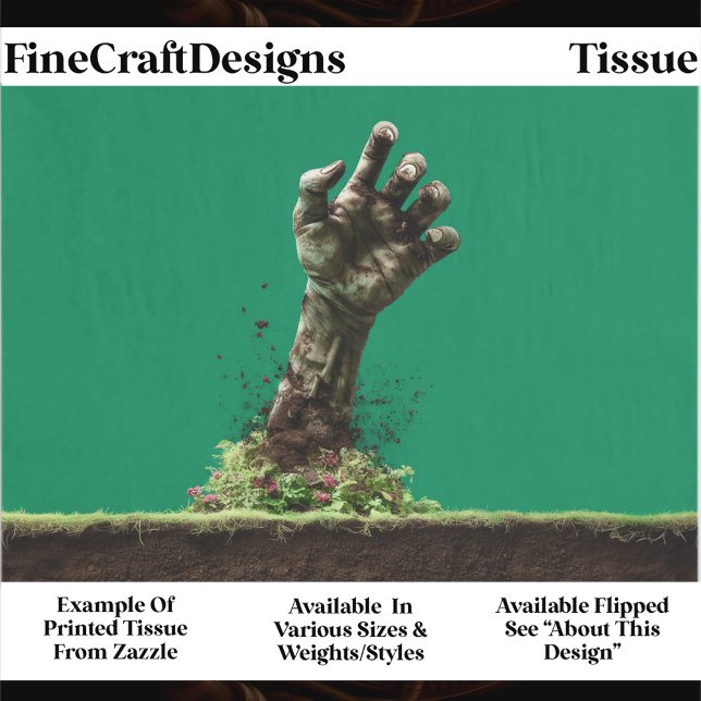 Papel De Seda Halloween Zombie Hand From Grave ES4L Decoupage (Criador carregado)