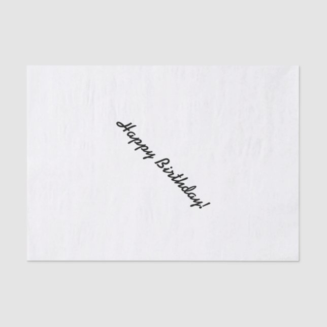 Papel De Seda HAMbWG - Livro Branco - Parabéns (Frente )