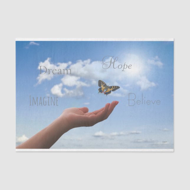 Papel De Seda HAMbyWG - Borboleta na Mão (Frente )