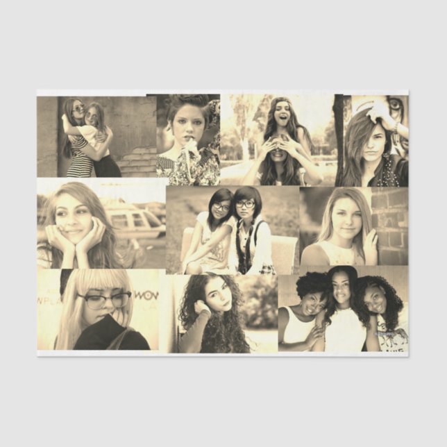 Papel De Seda HAMbyWG - Colagem de fotos no Tom Sepia (Frente )