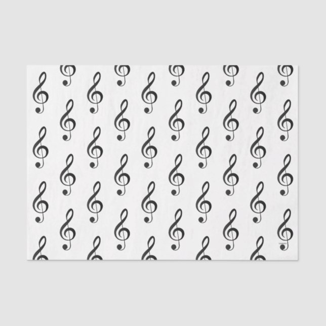 Papel De Seda HAMbyWG - Nota Musical G Clef - (Frente )