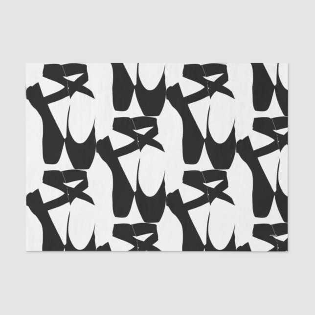 Papel De Seda HAMbyWG - Slippers Ballerina em preto (Frente )