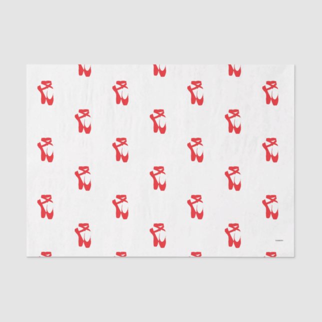 Papel De Seda HAMbyWG - Slippers de Ballerina em Vermelho (Frente )