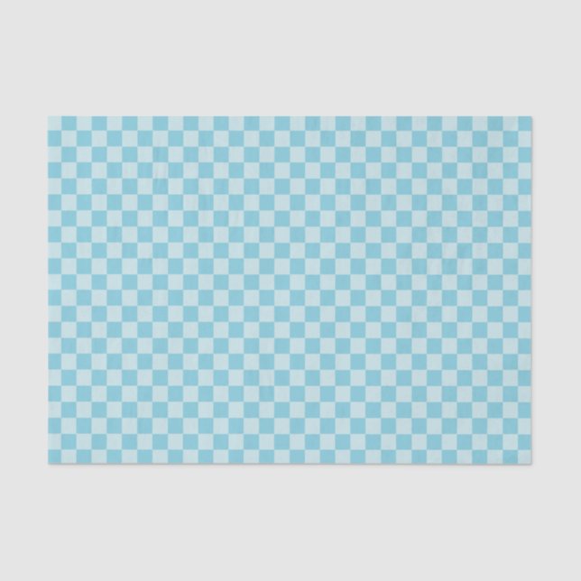 Papel De Seda HAMbyWG - Tecido presente - Gingham Azul-Aqua (Frente )