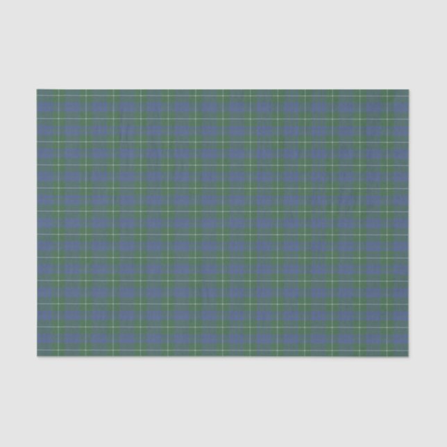 Papel De Seda Hamilton Green Scottish Tartan (Frente )