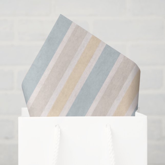 Papel De Seda Hamptons Coastal Stripe Tissue Paper (Sacola de presentes)