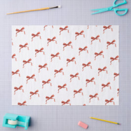 Papel De Seda Hand Drawn Red Ribbon Bow