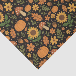 Papel De Seda Hand Drawn Rustic Fall Pattern Tissue Paper