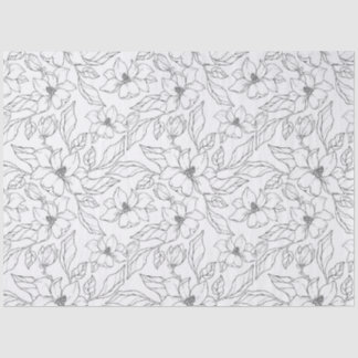 Papel De Seda Handgezeichnete Magnolienblüten