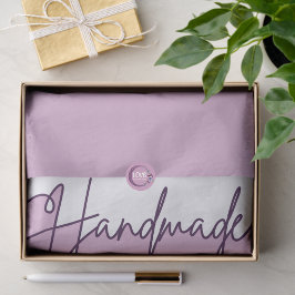 Papel De Seda Handmade With Love Purple Small Business Packaging