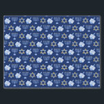Papel De Seda Hanukkah Blue Menorah Dreidel Pattern Chanukah<br><div class="desc">Belo papel de tecido Hanukkah em azul bonito com um padrão legal de estrela judaica,  sonho para diversão jogos Chanukah,  e menorah judaica para o feriado.</div>