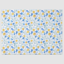 Papel De Seda Hanukkah Dreidel Jewish Pattern Watercolor