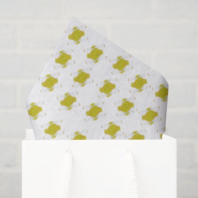 Papel De Seda Hanukkah seagull with dreidel and gelt (Sacola de presentes)